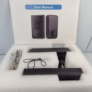Smart Door Lock Y06‎ Black Keyless Entry Security with Keypad and Keys